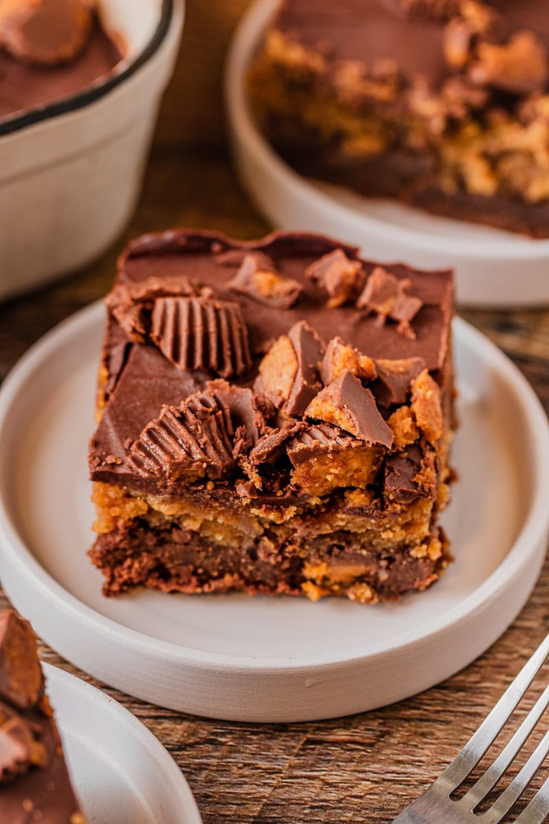 Brownie Meets Cheesecake: The Gooey Peanut Butter Chocolate Cake